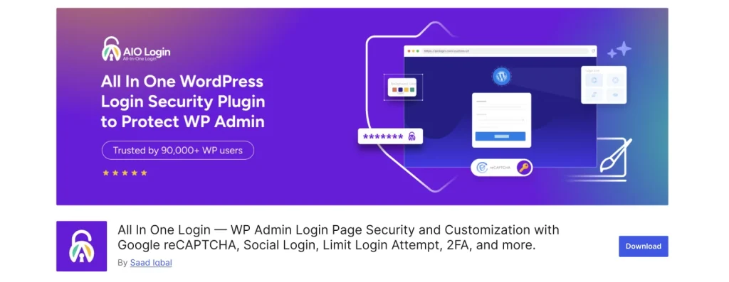 all in one login plugin wordpress.org page