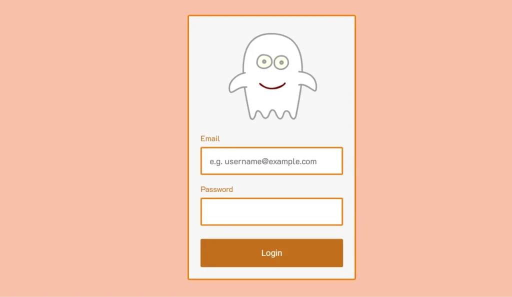 animated login form