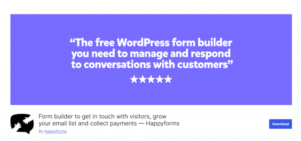 happyforms plugin on wordpress.org