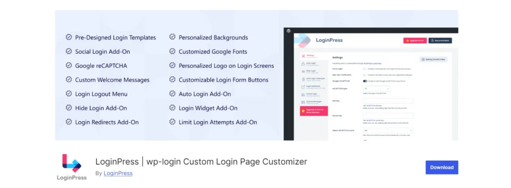 loginpress plugin page