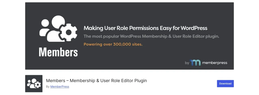 Members plugin on wordpress.org