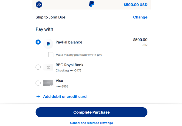 paypal pay with page