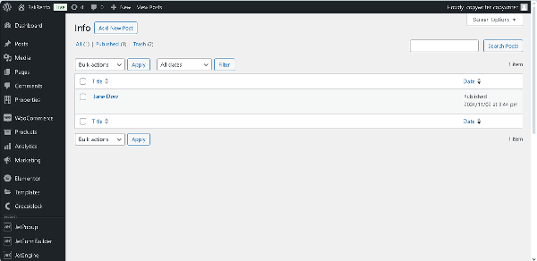 cpt post on the auxiliary site added via formless actions endpoints