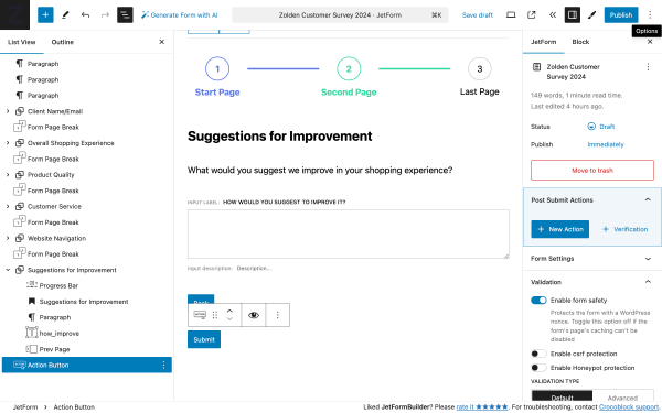 adding form actions