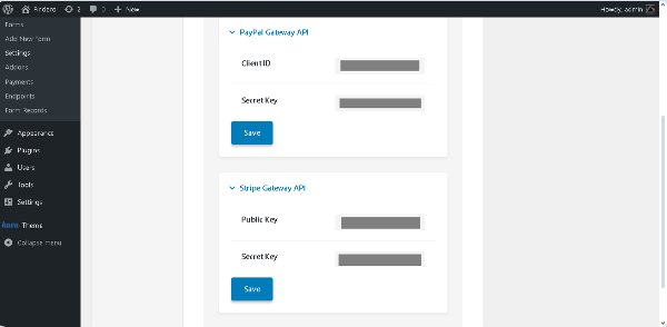 client ID and secret key gateway settings