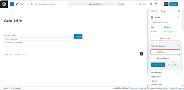 the newsletter signup form pattern