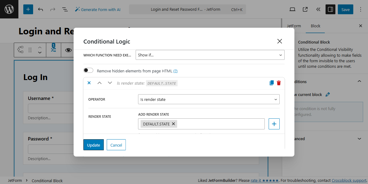 How to Set Up the Reset Password Field — JetFormBuilder | Crocoblock
