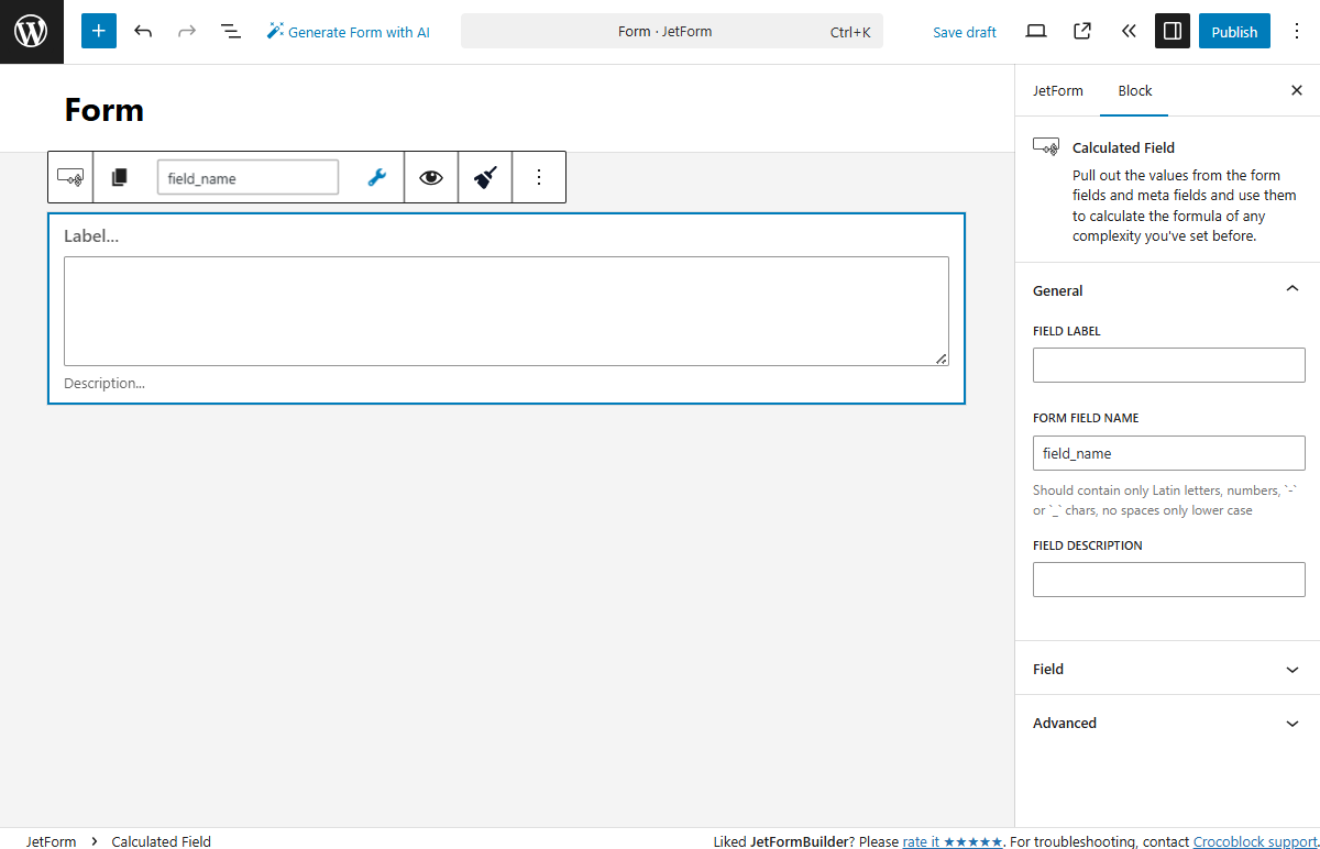 Calculated Field Overview — JetFormBuilder | Crocoblock