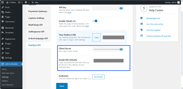 inserting data to the jetformbuilder setting fields