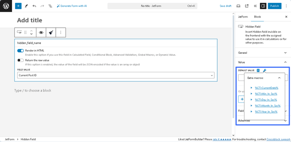 macros usage as a default value