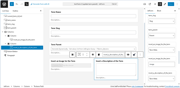 preset settings scrolled
