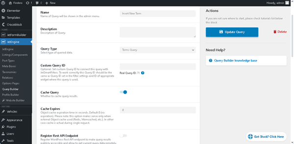 query settings