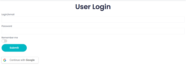 social login button is shown on the frontend