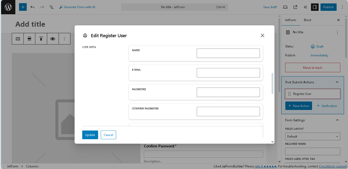 JetFormBuilder: Register User Action Overview | Crocoblock