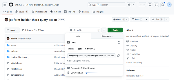 download zip file of the addon
