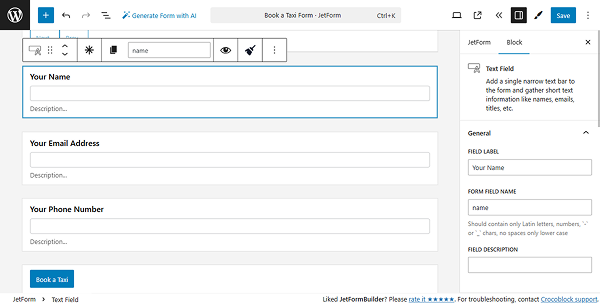 second step text fields
