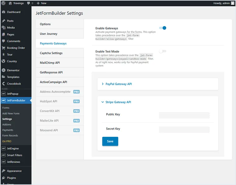 stripe gateway API