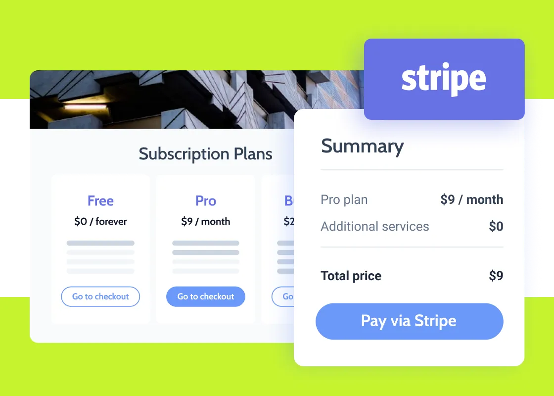 stripe recurring payments and custom subscriptions