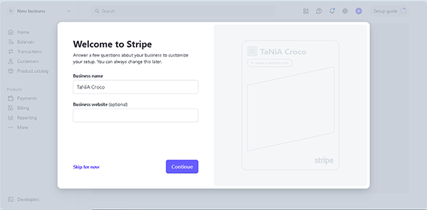 welcome to stripe pop-up