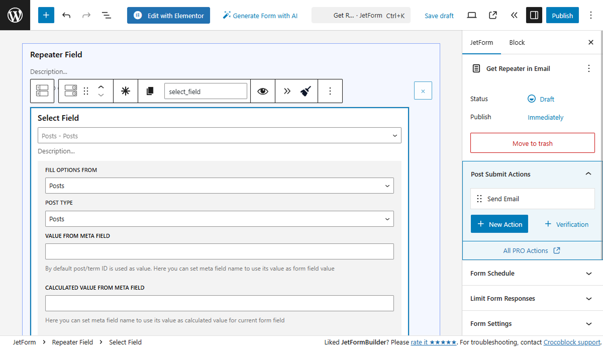 How to Customize the Output Repeater in the Send Email Action ...