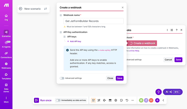 set the webhook name