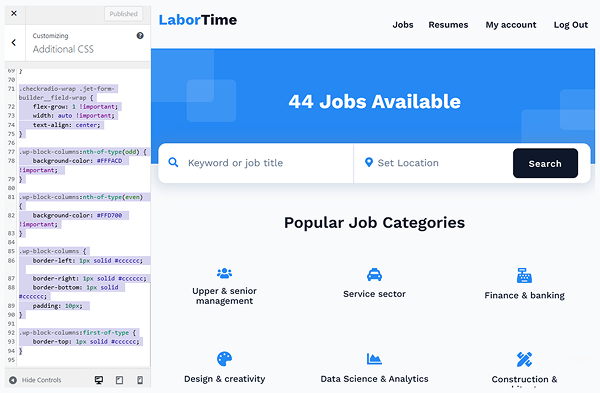 code added to the site