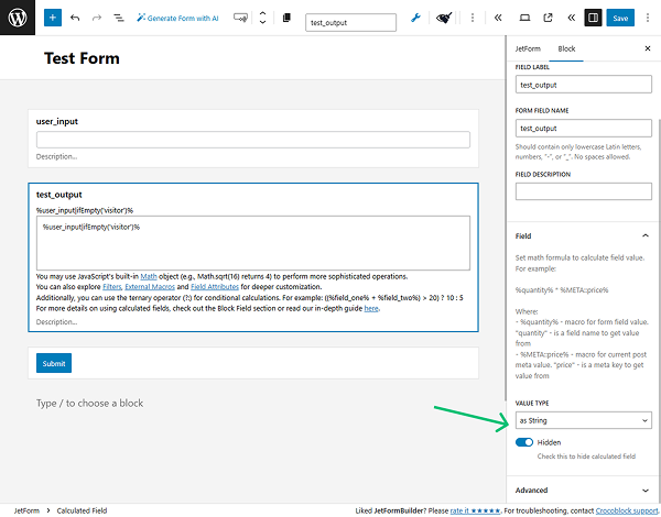 ifEmpty macro for jetformbuilder in the calculated field