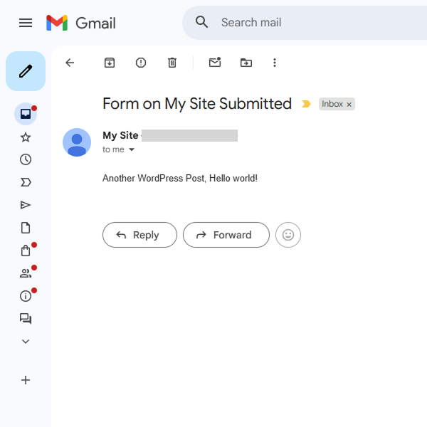 post names in email content retrieved by ID with macro