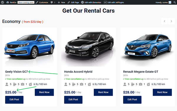 updates applied on the front