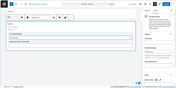 meta field source for the multi-optional fields