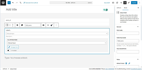 multi-optional field sources