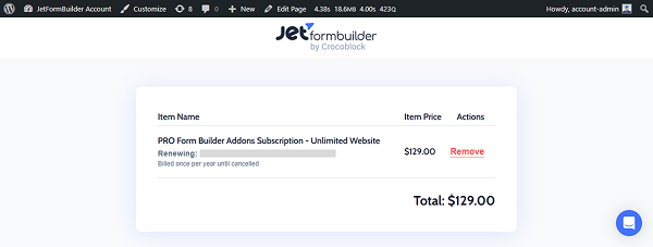 renewing license data
