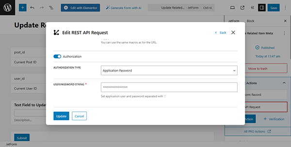 authorization settings