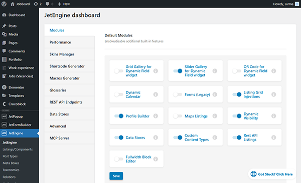 rest api listing module is on