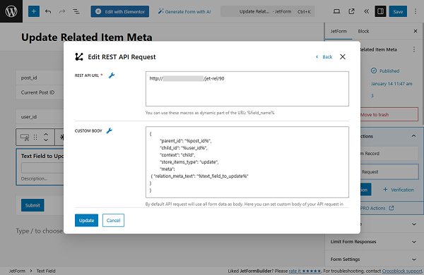 rest api request action settings