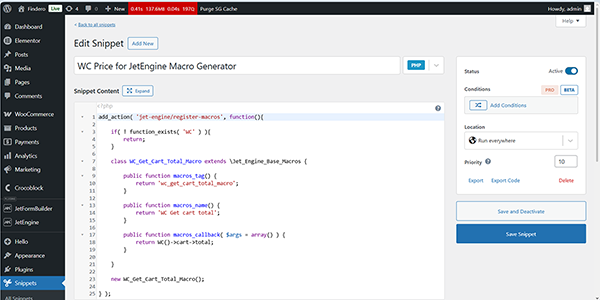 adding a snippet for macro generation
