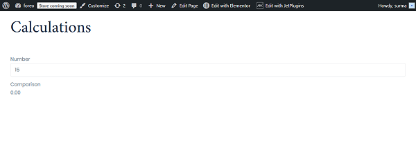 incorrect number in the comparison formula