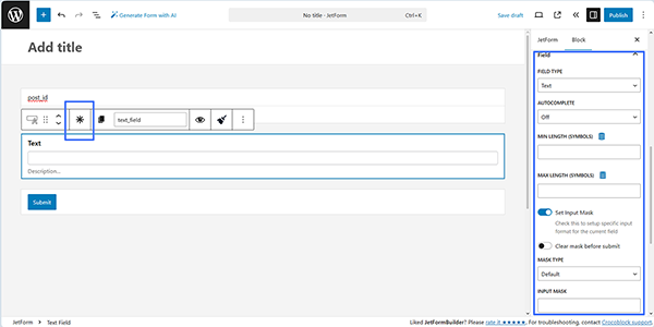 setting the field required