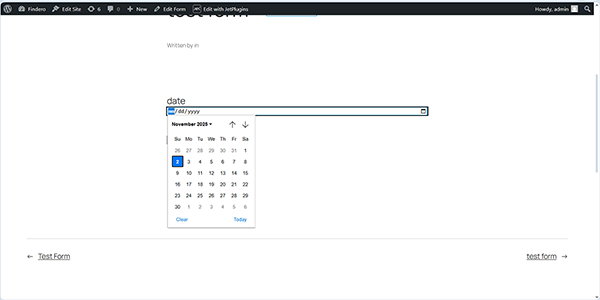 all date fields are clickable in the form, not only icons