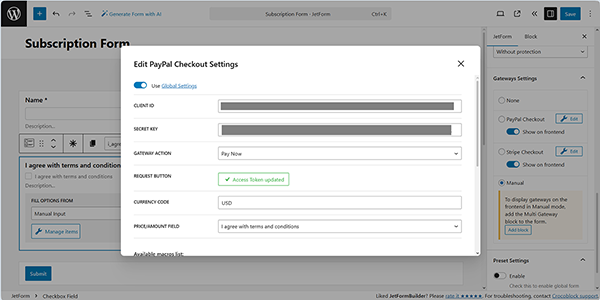 the gateway settings block unrolled