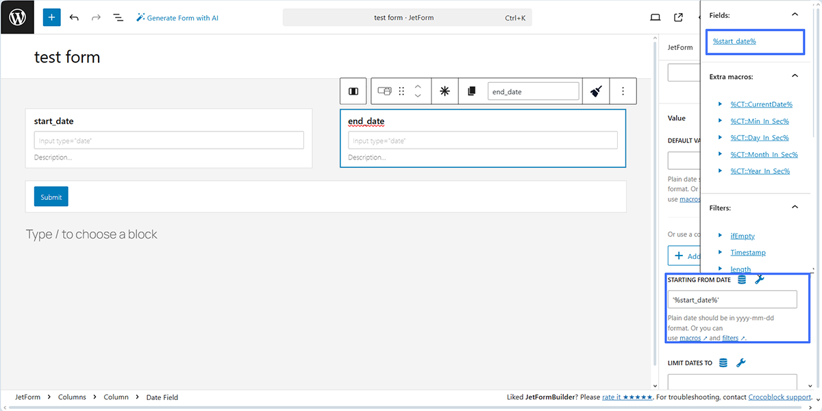 How to Use Macros in Date, Time, and Datetime Fields — JetFormBuilder ...