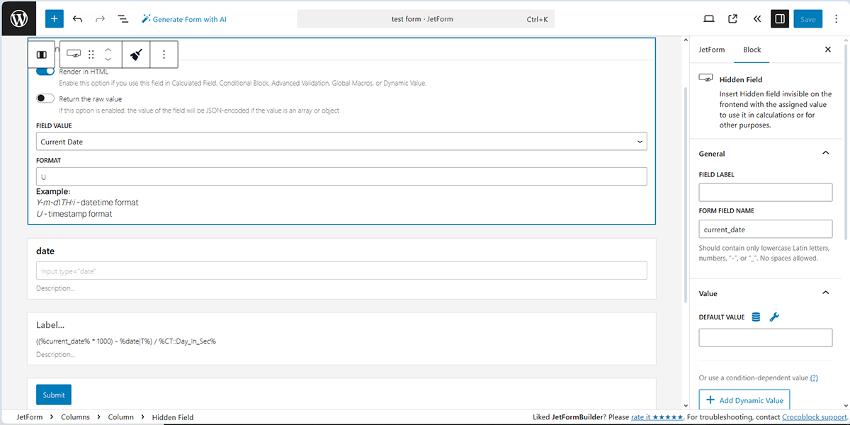 How to Use Macros in Date, Time, and Datetime Fields — JetFormBuilder ...