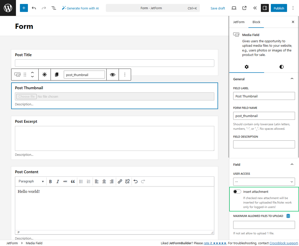How to Configure the Media Field: Attachment and Field Formats ...