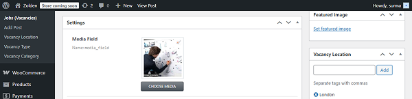 preview for the media file with attachment id