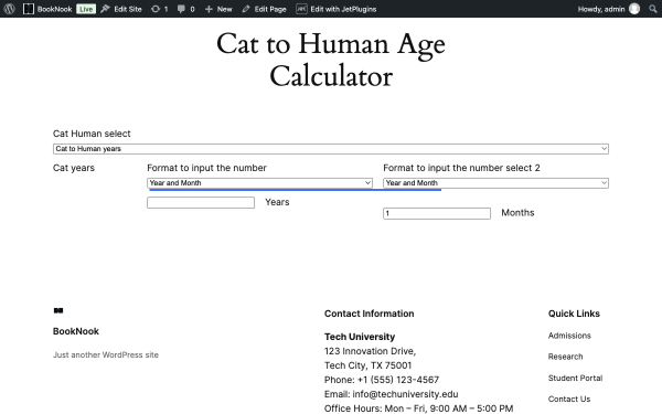select field operator equal preview