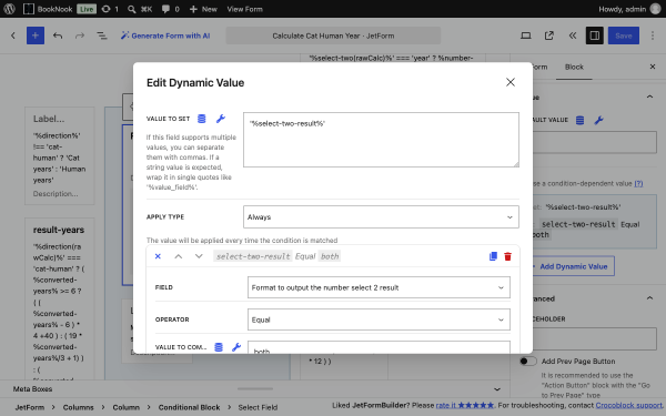 select-one-result-dynamic-value-popup